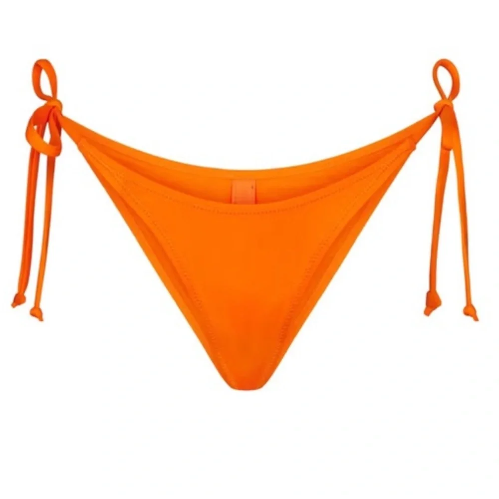 SKIMS 🧡 Swim Set Bandeau & Low Rise Tie Bikini Bottom Orange 4X